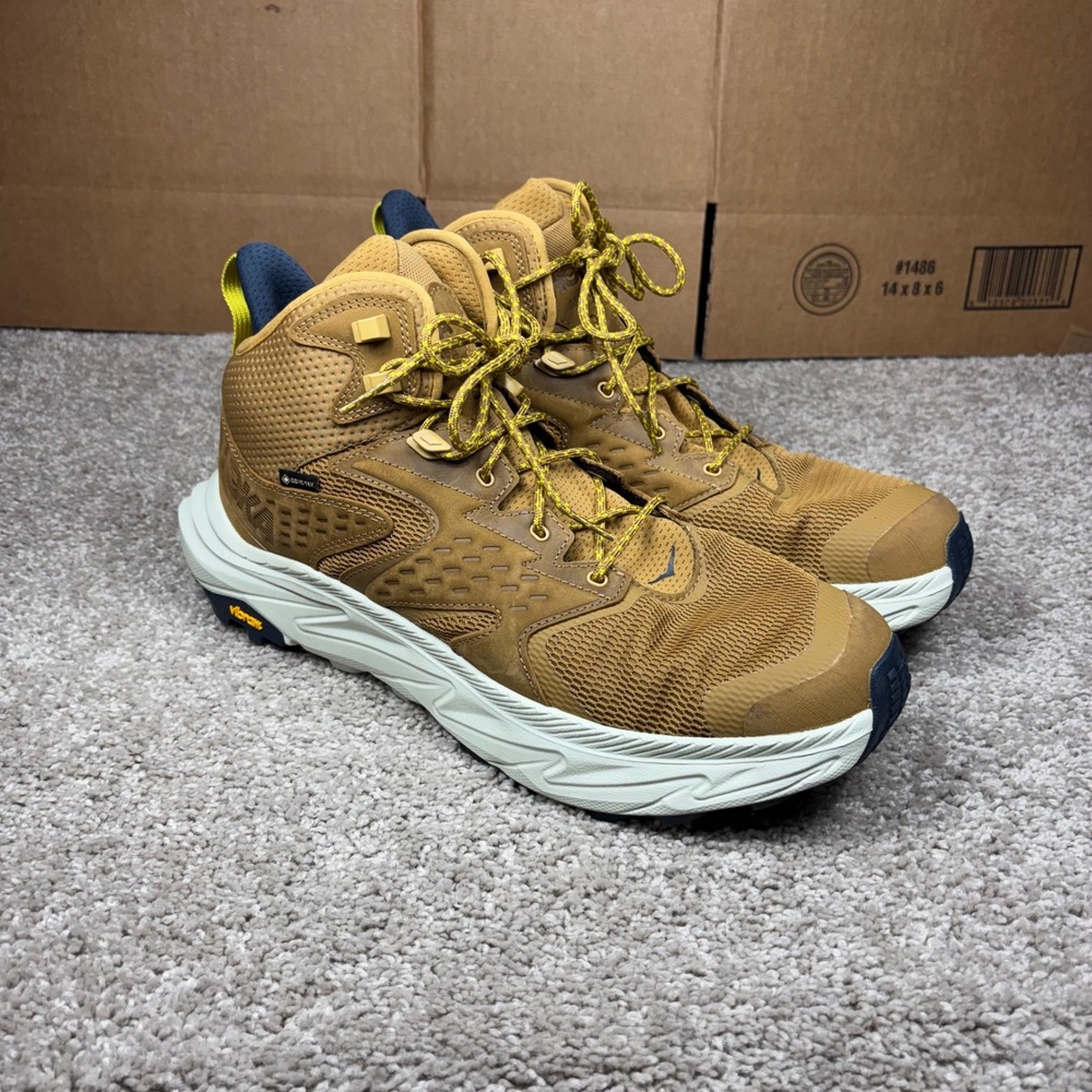 Hoka Anacapa 2 Mid GTX Mens 13 Honey Brown Outer Space Hiking Boots 1141633F